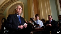 រូបឯកសារ៖ លោក Mitch McConnell មេដឹកនាំ​គណបក្ស​សាធារណរដ្ឋ​នៃ​ព្រឹទ្ធសភា