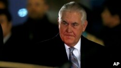 U.S. Secretary of State Rex Tillerson arrives at Haneda international airport in Tokyo, as the first stop of his tour to Asia, March 15, 2017.