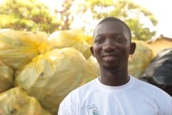 Alhassan Baba Muniru wants to clean up Ghana and create jobs for young people, Nov. 12, 2019. (Stacey Knott/VOA)