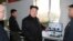 In this undated photo released by North Korea's Korean Central News Agency, North Korean leader Kim Jong Un visits the Korean April 26 Cartoon Film Studio.