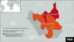 South Sudan rebel fighting map Indonesian copy