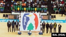 Cérémonie de dévoilement du logo BAL à la Kigali Arena, à Kigali, Rwanda, le 19 décembre 2019.