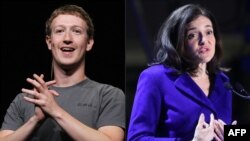 Le PDG de Facebook, Mark Zuckerberg et sa cheffe des opérations, Sheryl Sandberg