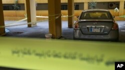 레바논 베이루트에서 4일 헤즈볼라의 알-라키스 사령관이 총격으로 사망한 현장.