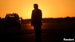 დონალდ ტრამპი პრეზიდენტობის შემდგომ გამართულ, პირველ დიდ საპრეზიდენტო კამპანიის შეხვედრაზე ტეხასში. ვაკო, აშშ. 25 მარტი, 2023 წ.