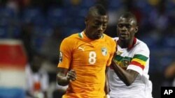 Salomon Kalou lors de la demi-finale de la CAN 2012 à Libreville.