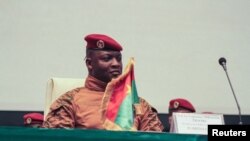 Kiongozi wa kijeshi wa Burkina Faso Kepteni Ibrahim Traore. Picha ya Reuters