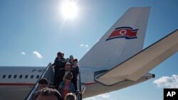 지난 2018년 9월 평양을 방문한 외국인들. (자료사진)