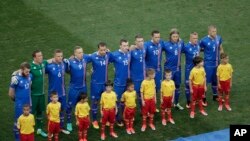L'équipe de football islandaise lors de l'Euro 2016 