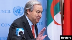 Generalni sekretar Ujedinjenih nacija Antonio Guterres govori u sjedištu Ujedinjenih naroda u New Yorku, 15. januara 2025.