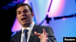 FILE - U.S. Rep. Justin Amash (R-MI) speaks at the Liberty Political Action Conference in Chantilly, Virginia Sept. 19, 2013.