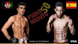 افغان لوبغاړی احمد ولي هوتک او د هغه هسپانوی سیال رامي گومز.