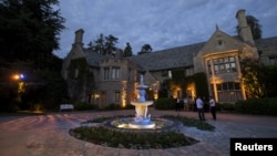 FILE - A general view of the Playboy Mansion during the premiere of "The Transporter Refueled" in Los Angeles, California, Aug. 25, 2015.