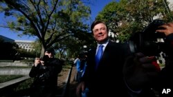Paul Manafort leaves Federal District Court in Washington, Oct. 30, 2017.