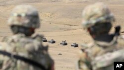 ამერიკელი სამხედროები აკვირდებიან ქართულ შენაერთებს ვაზიანის სამხედრო ბაზაზე