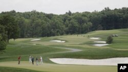 FILE - A May 24, 2017, photo, shows a general view of Trump National Golf Club in Bedminster, New Jersey.