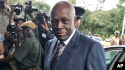 FILE - Angola President Jose Eduardo dos Santos.