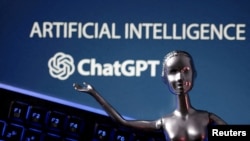 Logo ChatGPT dan kata-kata AI Artificial Intelligence terlihat dalam sebuah ilustrasi.(Foto: REUTERS/Dado Ruvic)