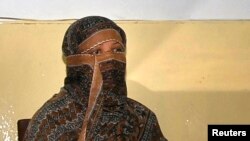 FILE - Asia Bibi, a Pakistani Christian woman who has been sentenced to death for blasphemy.