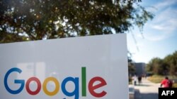 L'entrée du quartier général de Google à Menlo Park, en Californie, le 4 novembre 2016.