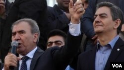 Cəmil Həsənli və Əli Kərimli (Arxiv foto. Mənbə:VOA)