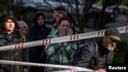 Aftermath of a Russian missile attack, in the town of Uman