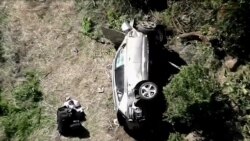 Motar da Tiger Woods ya hatsari (KNBC via Reuters)