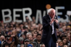 Democratic presidential candidate Sen. Bernie Sanders, I-Vt., speaks during a campaign event, Feb. 28, 2020, in Springfield, Mass.