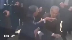 پاشیدن خاک به سمت وزیرآموزش و پرورش بر سر مزار دانش‌آموز کرمانی 