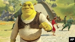 In the alternate reality of “Shrek Forever After,” Shrek is on top of
the world to find that once again the villagers are scared of him