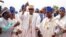 Shugaba MUhammadu Buhari yana kaddamar da wani aikin da gwamnatin Adamawa ta gudanar a Yola