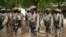 FILE - Chadian troops participate in the closing ceremony of operation Flintlock in an army base in N'Djamena, Chad, March 9, 2015. 