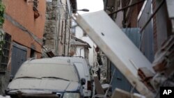 Amatrice, Italie, le 24 août 2016. (AP Photo/Alessandra Tarantino)