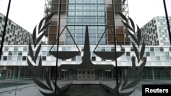 FILE - The International Criminal Court building is seen in The Hague, Netherlands, Jan. 16, 2019. 