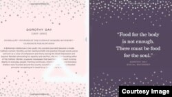 In this copyrighted image from Beautifully Said, a brief biography of journalist and social reformer Dorothy Day is followed by one of her quotes.