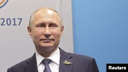 Le président russe Vladimir Poutine lors du sommet du G20 à Hambourg, Allemagne, 7 juillet 2017.