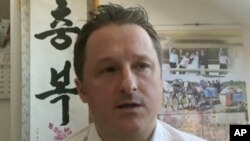 지난 2017년 3월 캐나다의 대북교류단체 '백두문화교류사' 대표인 마이클 스페이버 씨가 스카이프(Skype) 인터뷰를 하고 있다. 