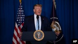 AQSh Prezidenti Donald Tramp Eron bo'yicha bayonot bermoqda, Palm-Bich, Florida, 2020-yil, 3-yanvar.