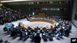 지난달 13일 뉴욕 유엔본부에서 우크라이나 사태를 논의하기 위한 안전보장이사회 회의가 열렸다. (자료사진)