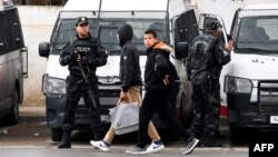 Les forces de sécurité dans la ville de Tebourba, Tunisie, le 11 janvier 2018.
