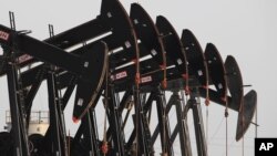 Pompa angguk di lapangan Sakhir, Bahrain, 14 Januari 2014. (Foto:Dok)