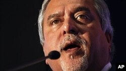 Kingfisher Airlines Chairman Vijay Mallya in Mumbai, India, Nov. 15, 2011.