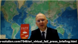 마커스 플레이어 FATF 의장이 25일 기자회견을 통해 북한의 대량살상무기 확산 금융이 국제 사회에 위협이 되고 있다고 밝혔다.