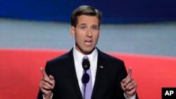 Beau Biden, saat menominasikan ayahnya Joe, untuk calon wakil presiden dalam Konvensi Nasional Partai Demokrat di Charlotte, N.C., 2012.