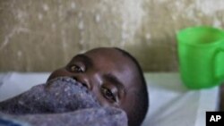 A cholera patient in bed at the Don Bosco center in Goma, Congo, July 2011 (file photo).