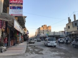 Raqqa’s main marketplace has partially been rebuilt after the main battle to liberate the city, in Raqqa, Syria, July 20, 2019. (S. Kajjo/VOA)