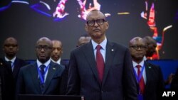 Le président du Rwanda, Paul Kagame lors du sommet régional extraordinaire de la SADC et de l'EAC à Dar es Salaam, le 8 février 2025. AFP / Ericky Boniphac