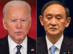 조 바이든 미국 대통령과 스가 요시히데 일본 총리.