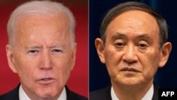 조 바이든 미국 대통령과 스가 요시히데 일본 총리.