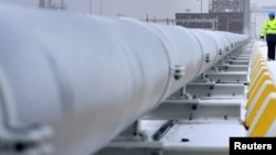 지난 17일 독일 빌헬름스하펜의 천연가스 시설.